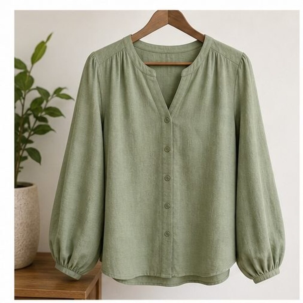 Sage V Neck Top